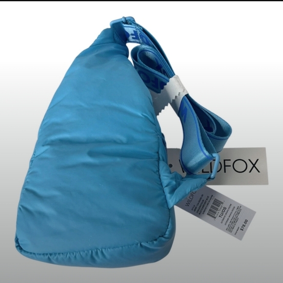 Wildfox 💋 Parachute Crossbody Sling Bag (Aqua 🩵) - Picture 3 of 10
